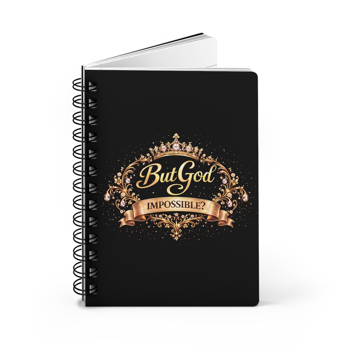 Journal - "But God" Inspirational Spiral Notebook (Christian Faith, Encouragement)