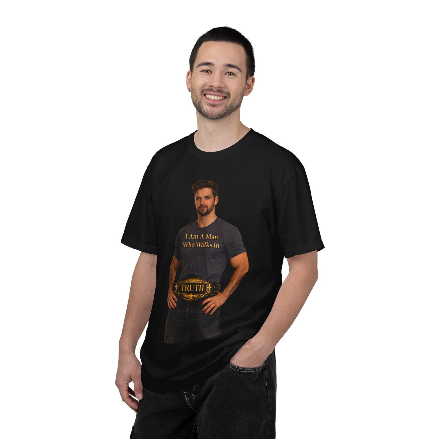 Truth Belt Graphic T-Shirt — "I Am A Man Who Walks In Truth"