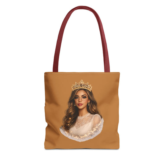 "But God" Portrait Tote Bag – Inspirational Art Tote