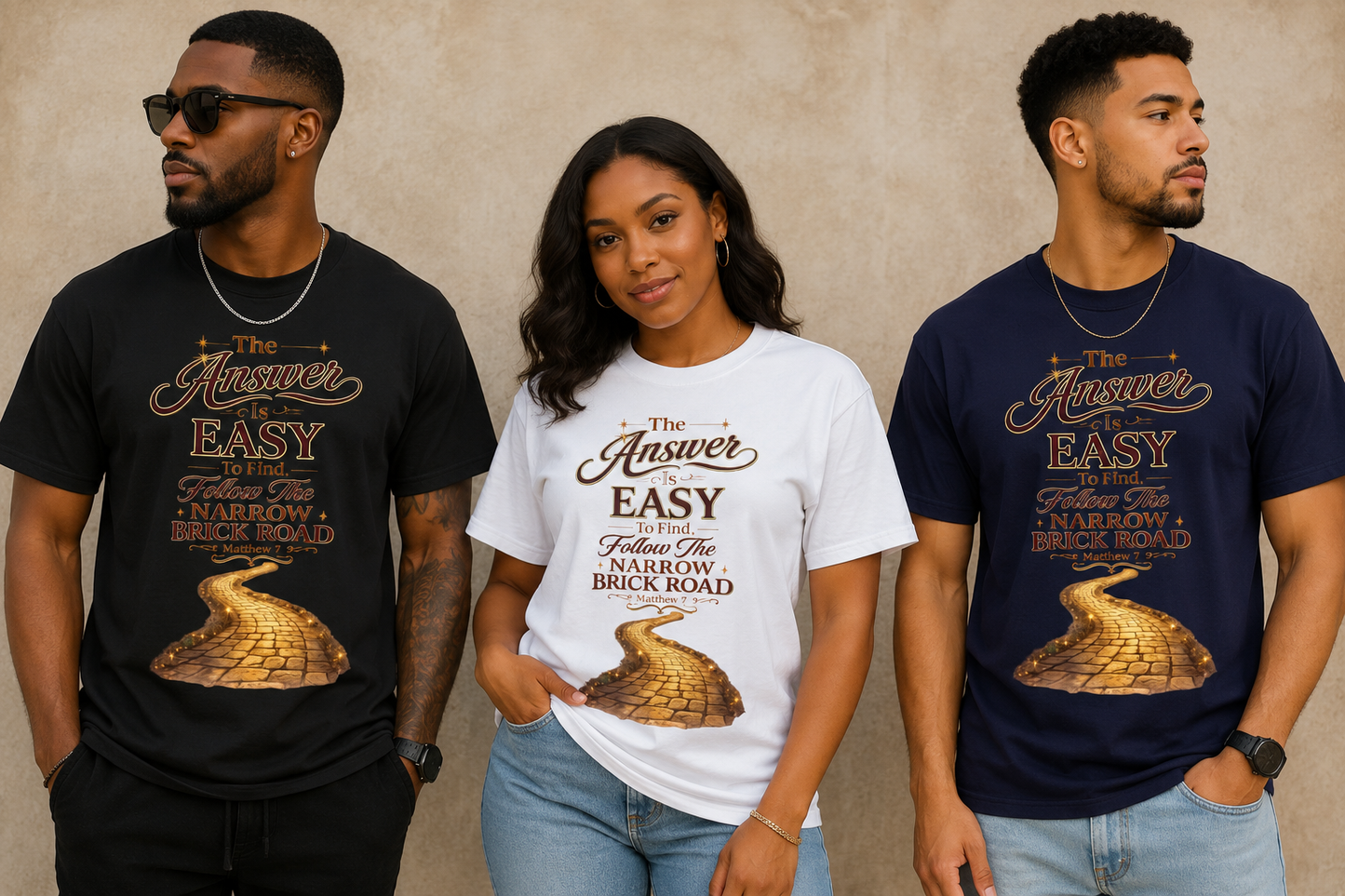 T-Shirt - "The Answer Is Easy" Yellow Brick Road Graphic Tee