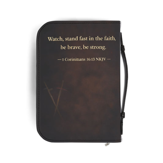 Prayer Is My Battle Plan Bible Cover — Military-Inspired Christian Zippered Bible Case with James 5:16 & 1 Corinthians 16:13