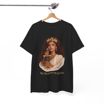 T‑Shirt — "My Weapon Of Choice" Queen with Trophy Graphic