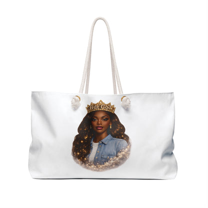 'But God' Crowned Queen Portrait Travel Tote