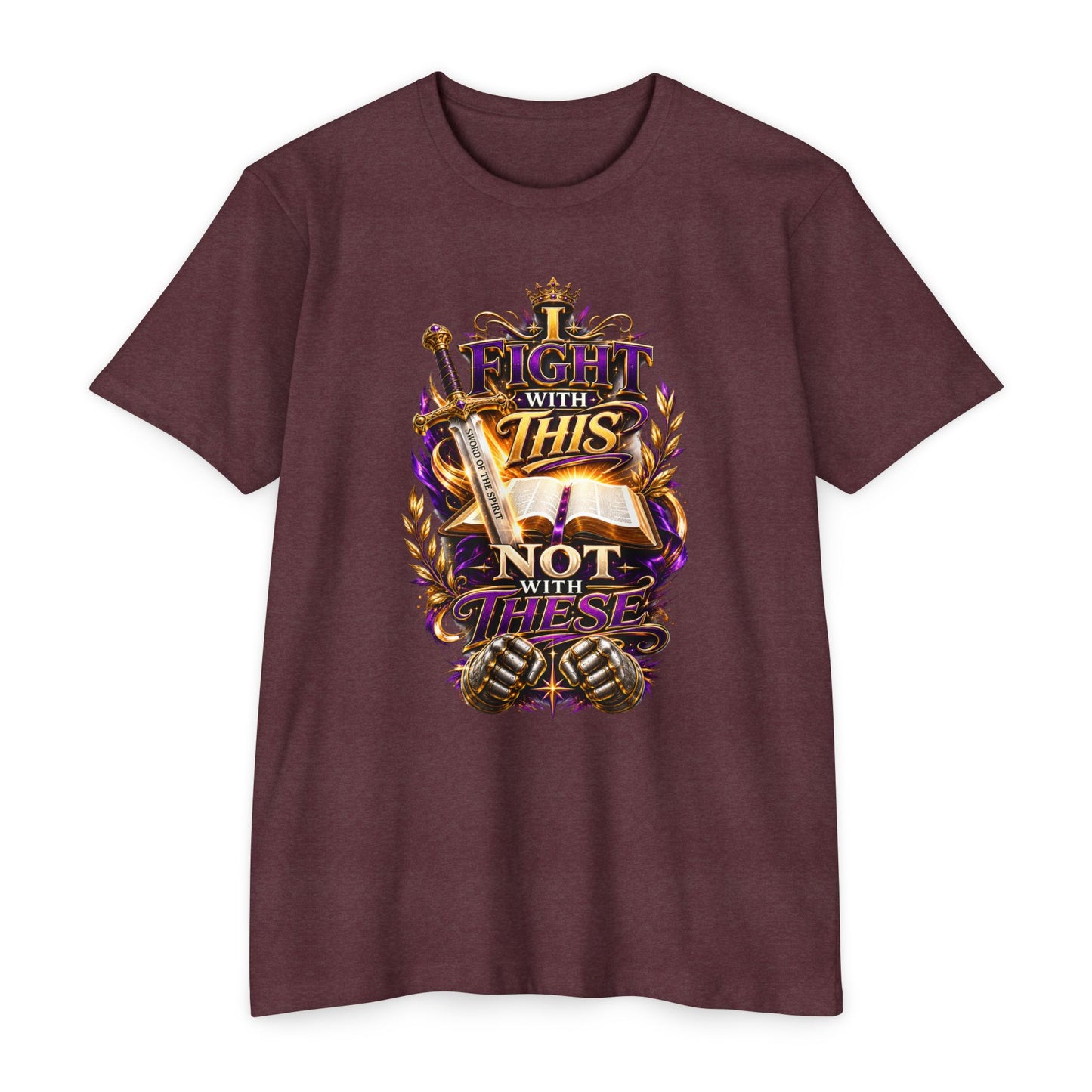 Christian Faith T-Shirt — "I Fight With This Not With These" Gospel Tee