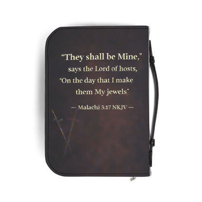 Bible Cover — "More Precious Than Jewels" Zippered Bible Case with Malachi 3:17 Verse