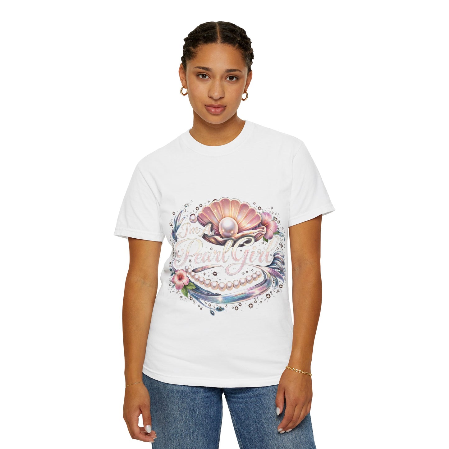 Pearl Girl Graphic T-Shirt — Shell & Pearl Floral Tee