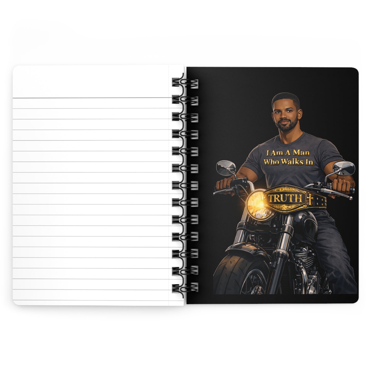 Spiral Notebook — "I Am A Man Who Walks In Truth" Inspirational Journal