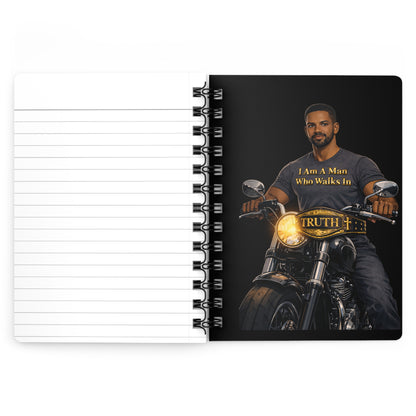 Spiral Notebook — "I Am A Man Who Walks In Truth" Inspirational Journal