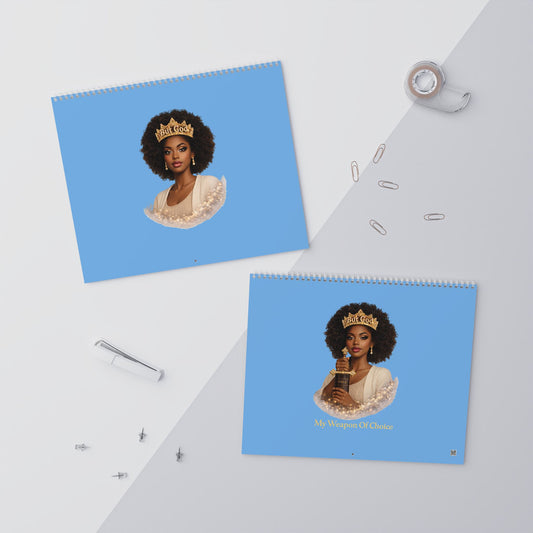 2026 Minimal Blue Wall Calendar — Modern Monthly Planner