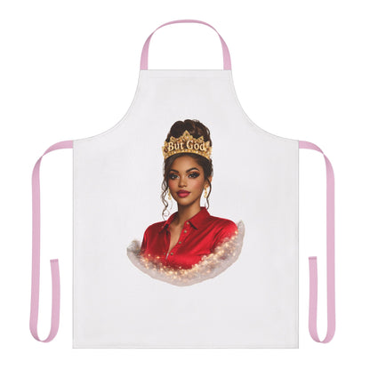 But God Crown Portrait Apron