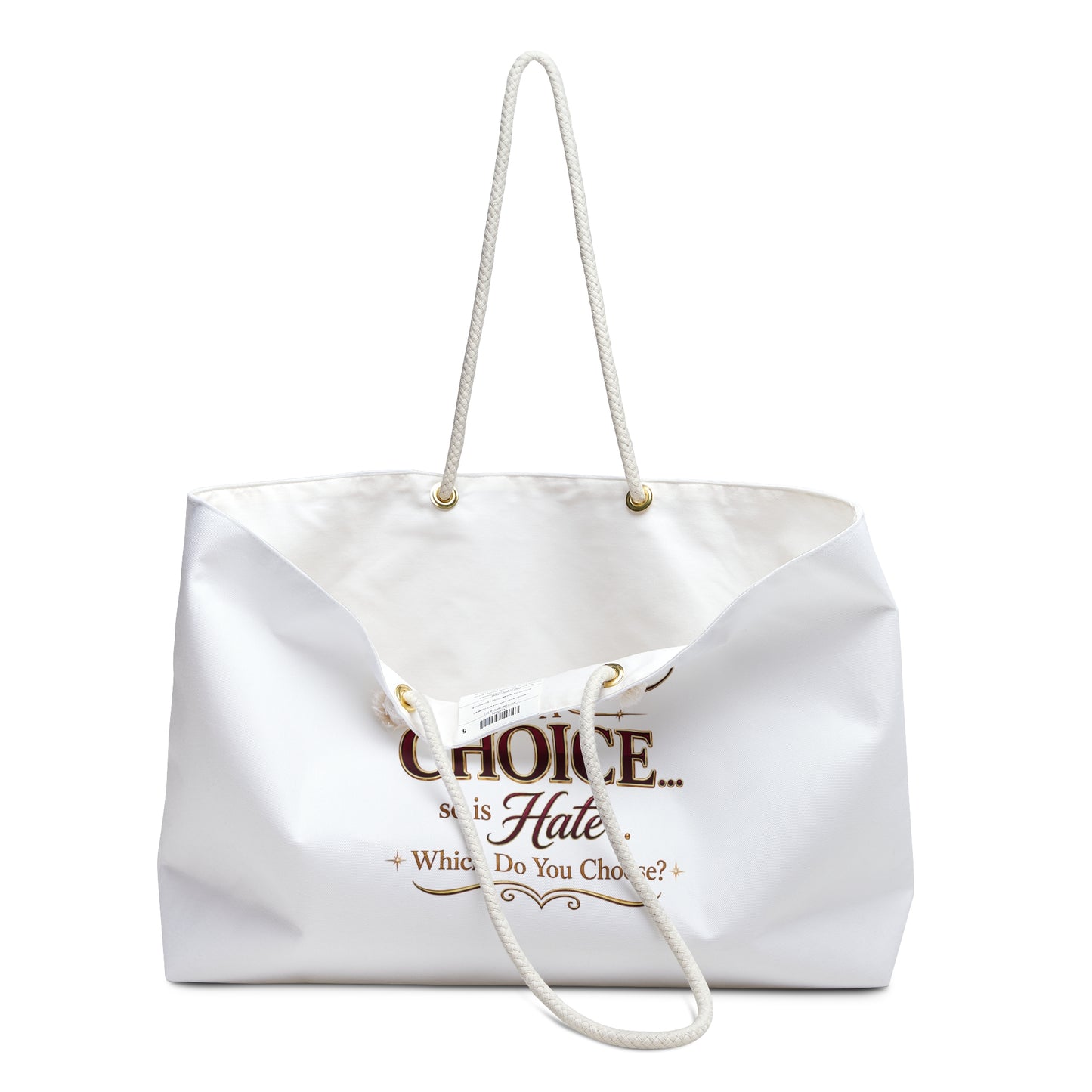 Kindness Is a Choice Tote Bag — Inspirational Canvas Travel Tote