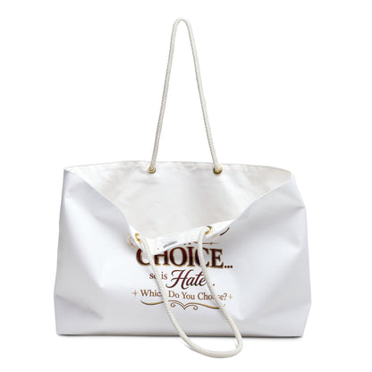 Kindness Is a Choice Tote Bag — Inspirational Canvas Travel Tote