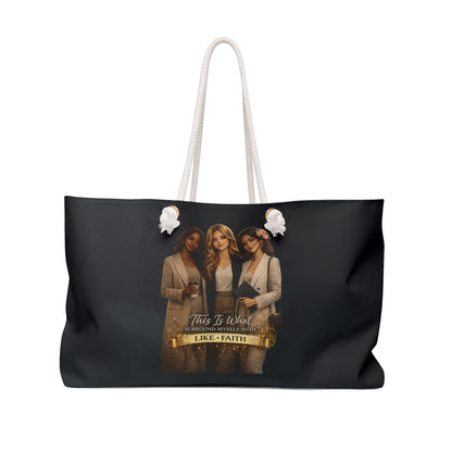 Stylish 'Like Faith' — Chic Travel Tote with Inspirational Design