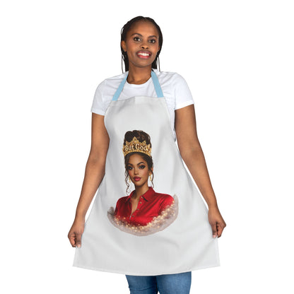 But God Crown Portrait Apron