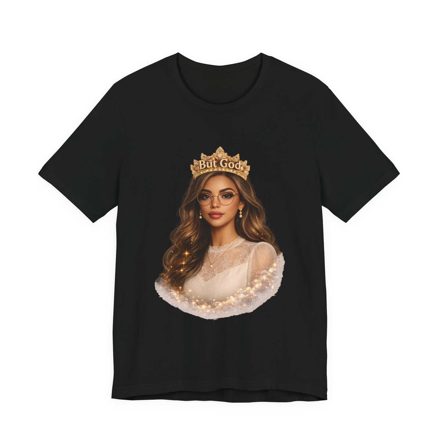 T-Shirt — Black Queen with Crown "But God" Graphic