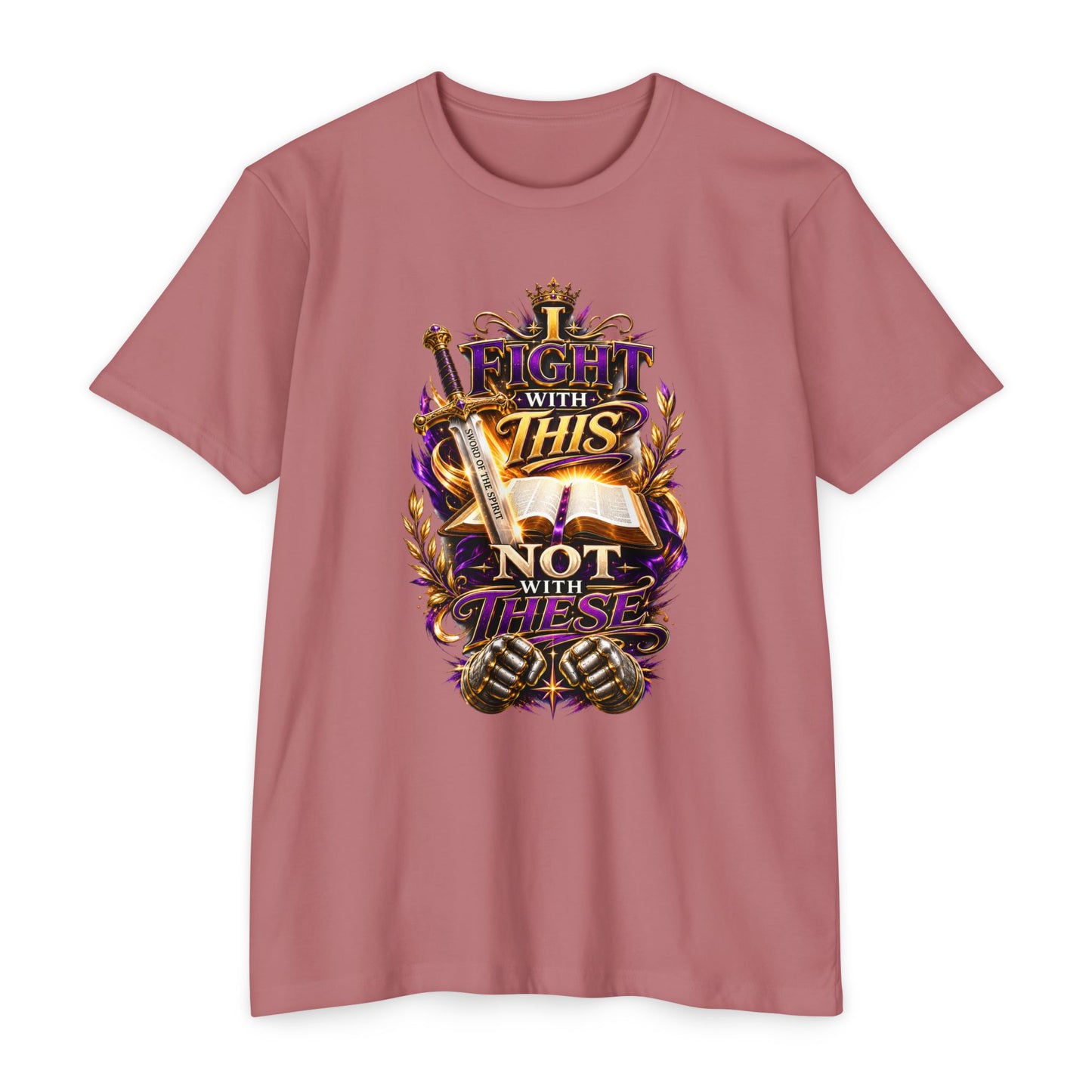 Christian Faith T-Shirt — "I Fight With This Not With These" Gospel Tee
