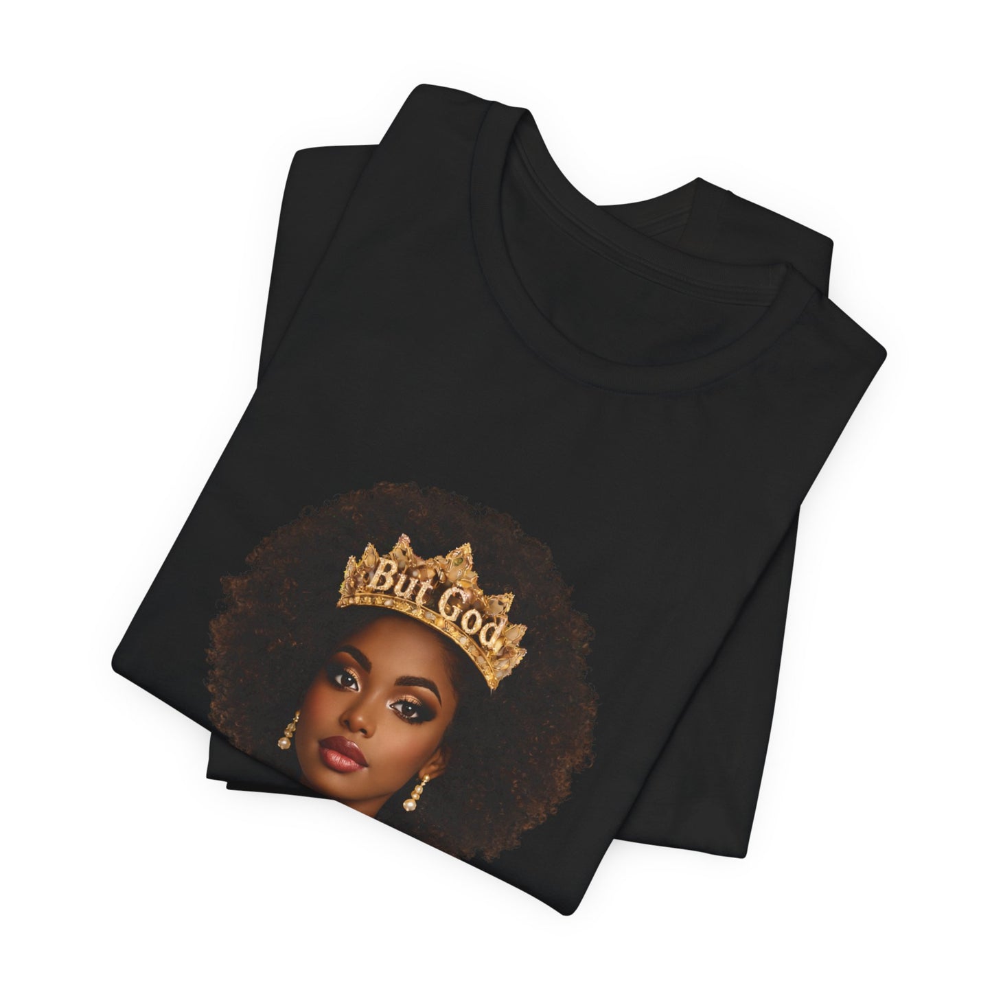 T-Shirt — Black Queen with Crown "Built Good" Graphic