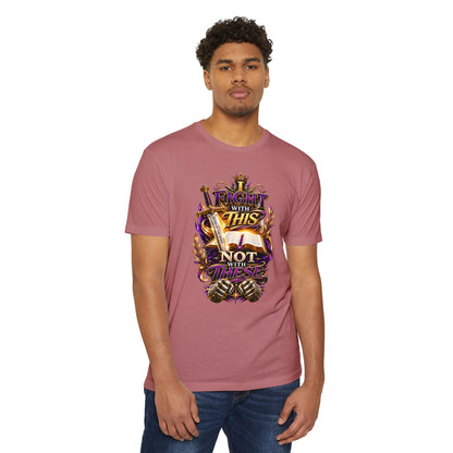 Christian Faith T-Shirt — "I Fight With This Not With These" Gospel Tee