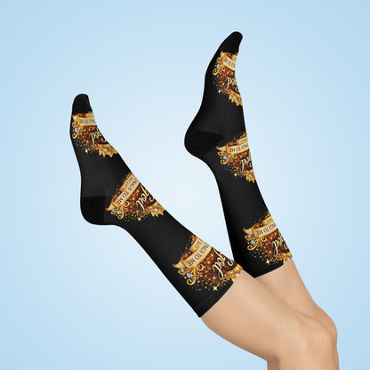 Crew Socks — "But God, Healing Belongs to Me" Scripture Design