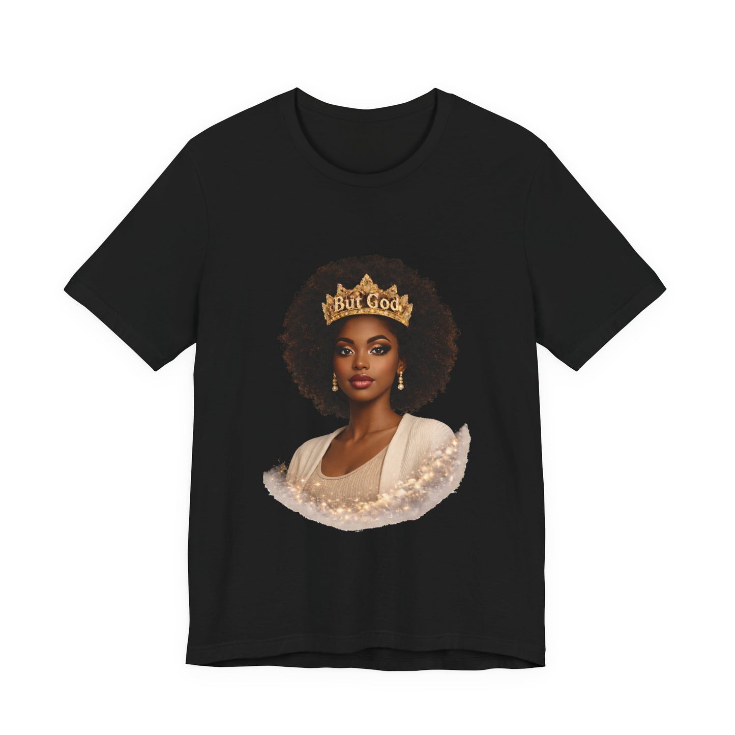 T-Shirt — Black Queen with Crown "Built Good" Graphic