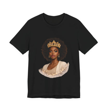 T-Shirt — Black Queen with Crown "Built Good" Graphic