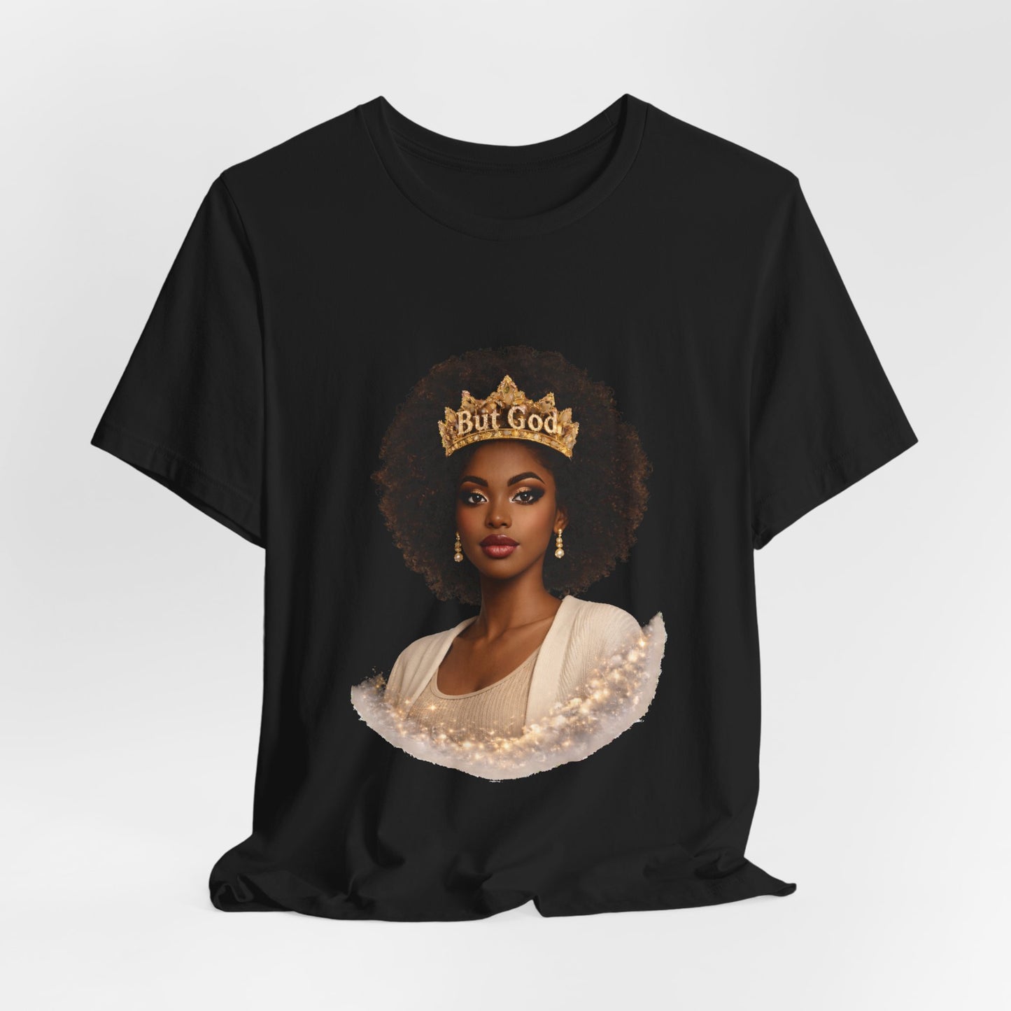 T-Shirt — Black Queen with Crown "Built Good" Graphic