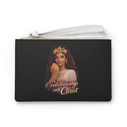 Christian Clutch Bag — "In a Relationship with Christ" Faith Wristlet