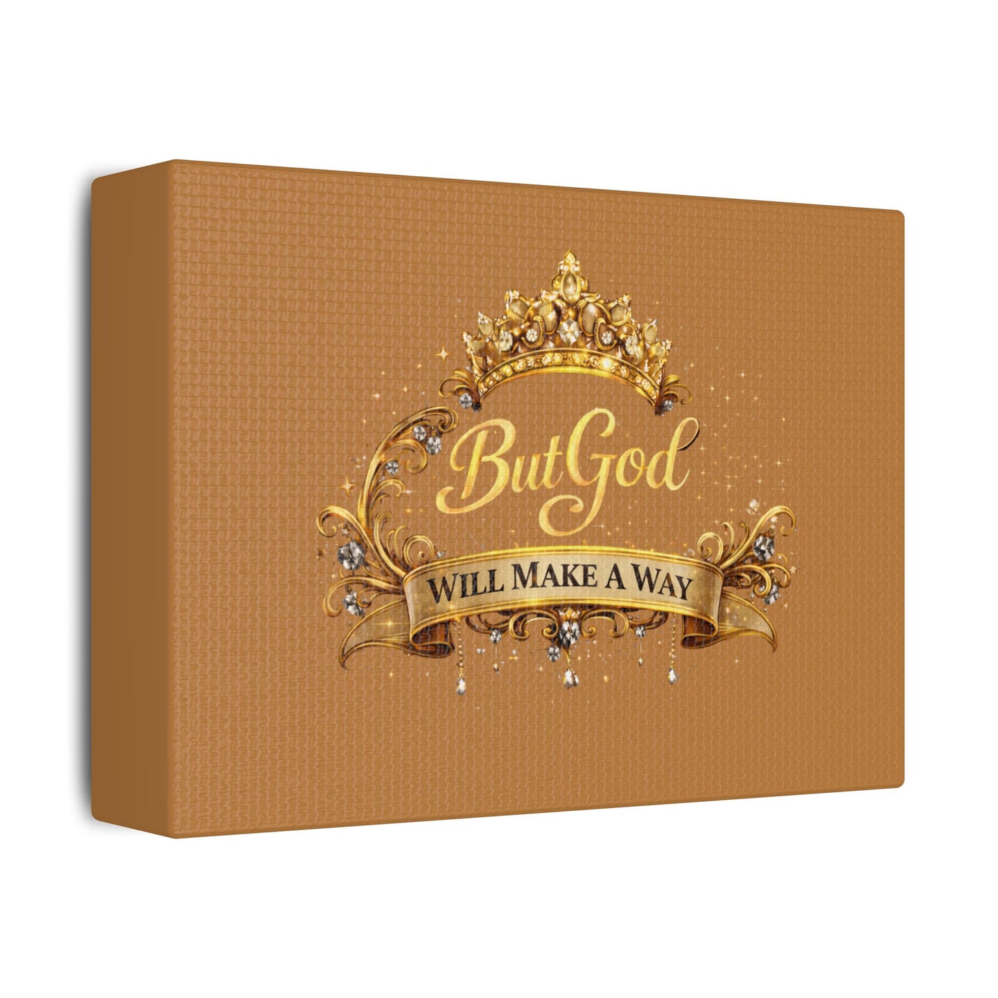 But God Will Make a Way — Inspirational Satin Stretched Canvas