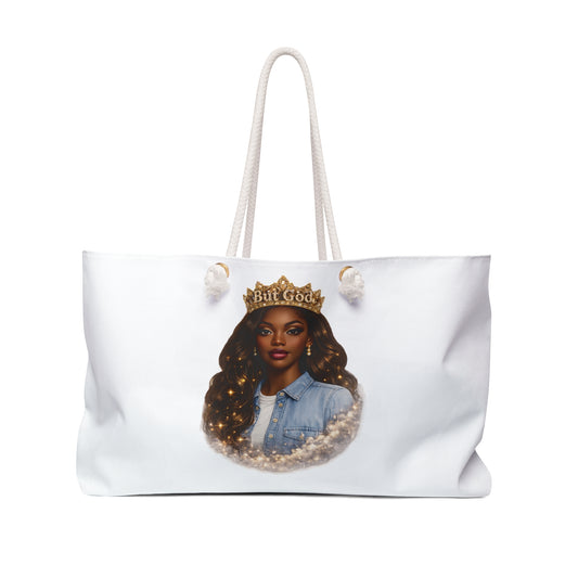 'But God' Crowned Queen Portrait Travel Tote