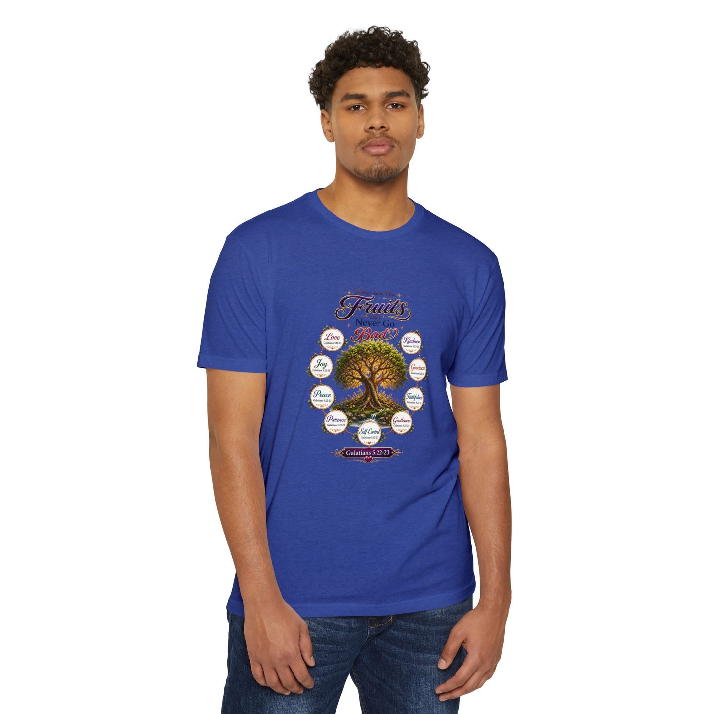 T-Shirt — Fruit of the Spirit Tree Design (Galatians 5:22-23)