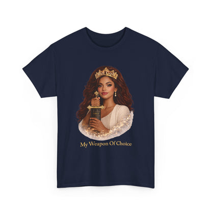 T‑Shirt — "My Weapon Of Choice" Queen with Trophy Graphic