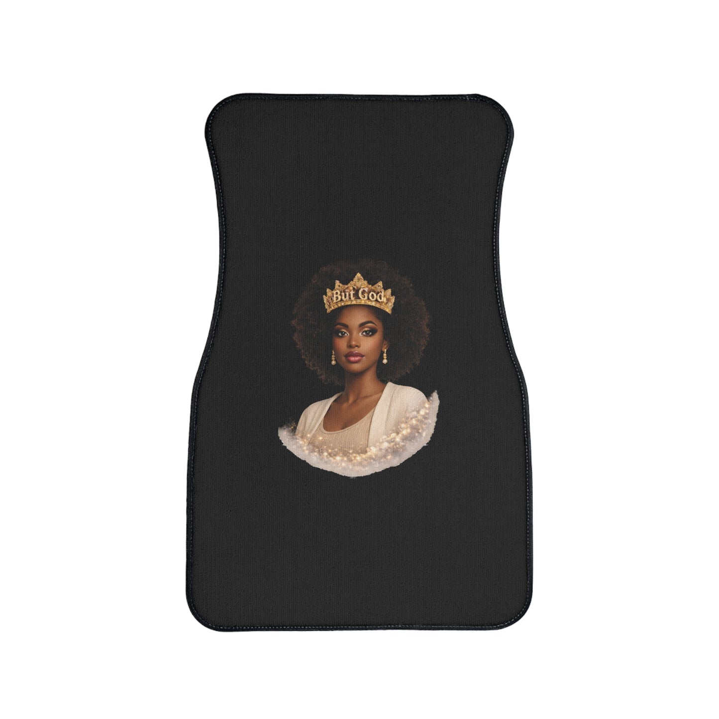 "But God" Car Floor Mat — Afrocentric Luxury Vehicle Floor Protector