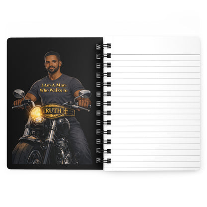 Spiral Notebook — "I Am A Man Who Walks In Truth" Inspirational Journal