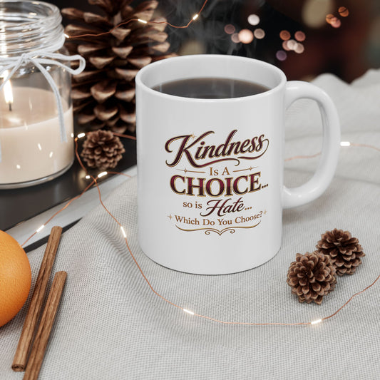 Ceramic Mug — "Kindness Is A Choice" 11oz