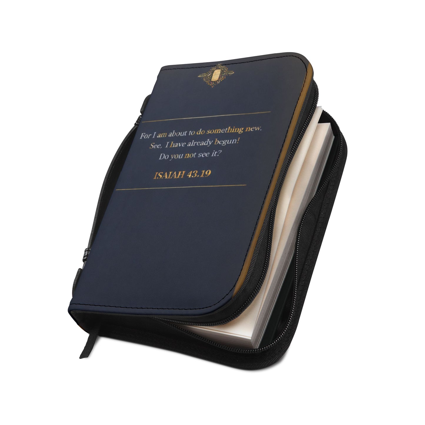 Bible Cover — "Are You Ready for a Breakthrough" Isaiah 43:19 Inspirational Zippered Cover