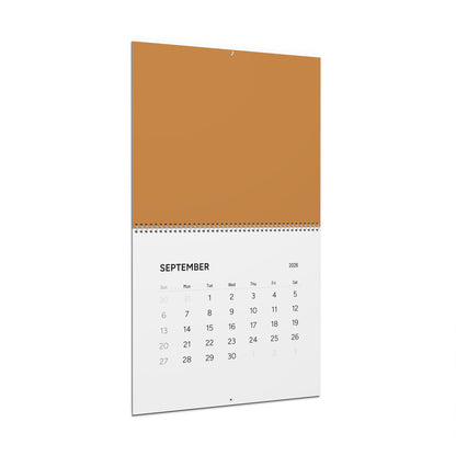 2026 Minimal Blue Wall Calendar — Modern Monthly Planner