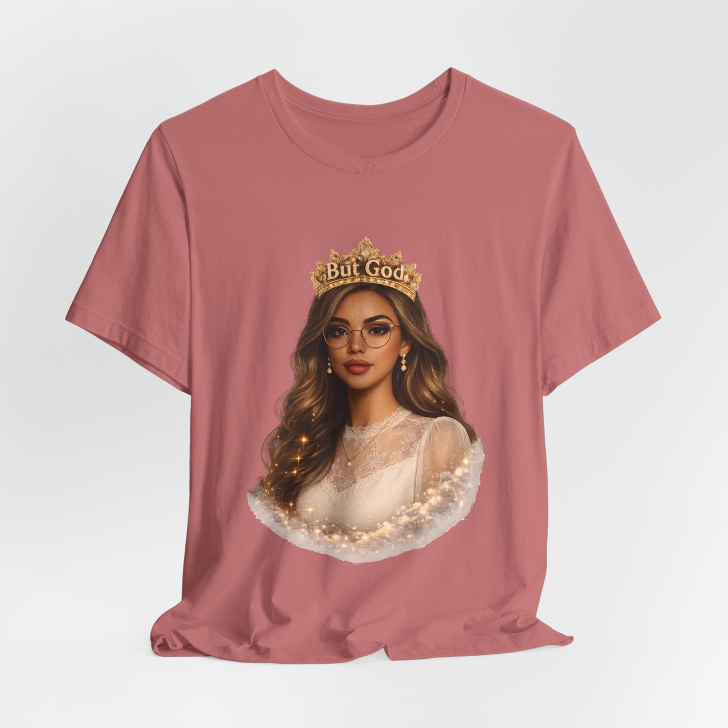 T-Shirt — Black Queen with Crown "But God" Graphic