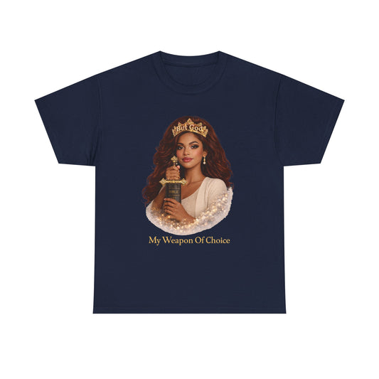 T‑Shirt — "My Weapon Of Choice" Queen with Trophy Graphic