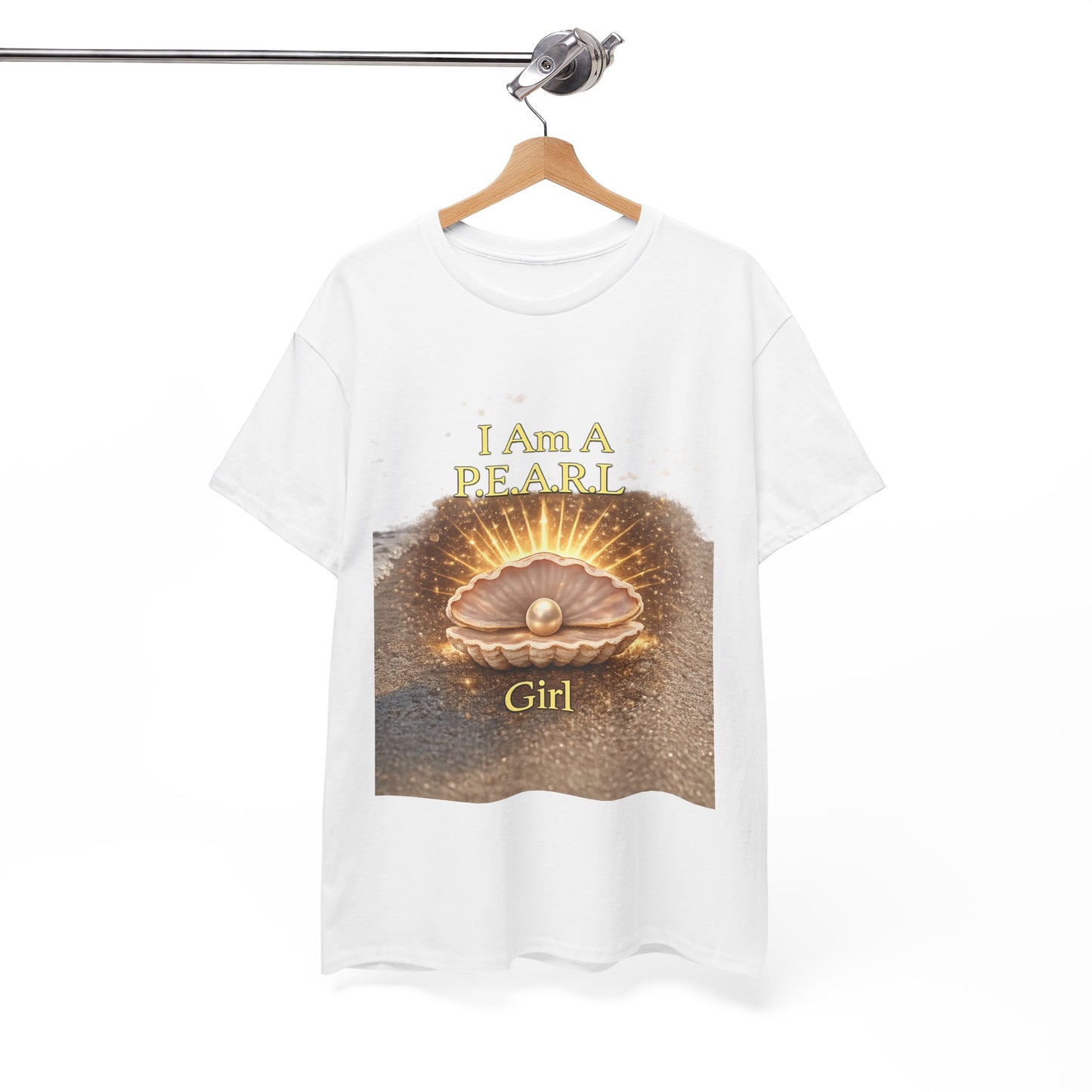 I Am a Pearl Girl Tee — Inspirational Beach Shell Graphic T-Shirt