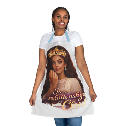 Christian Inspirational Apron — "In a Relationship with Christ" Kitchen Apron