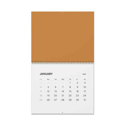2026 Minimal Blue Wall Calendar — Modern Monthly Planner