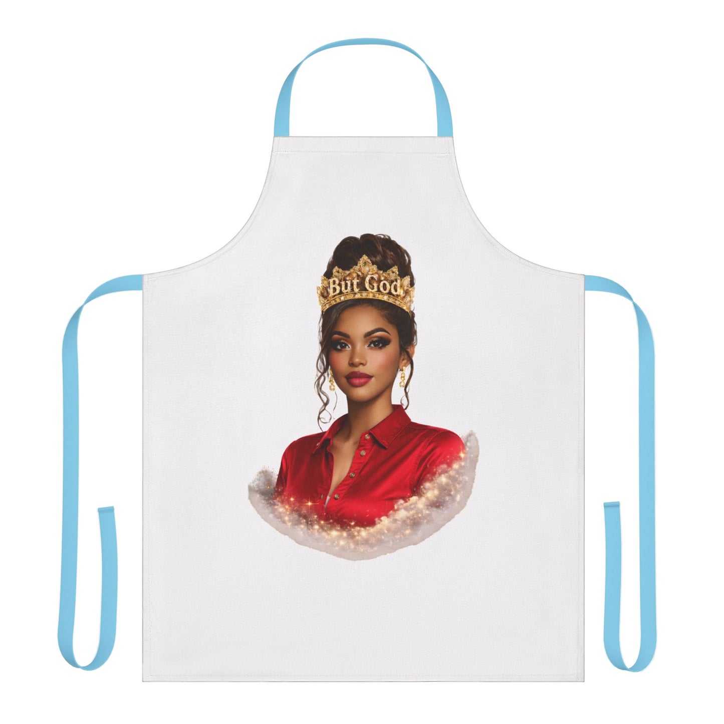 But God Crown Portrait Apron