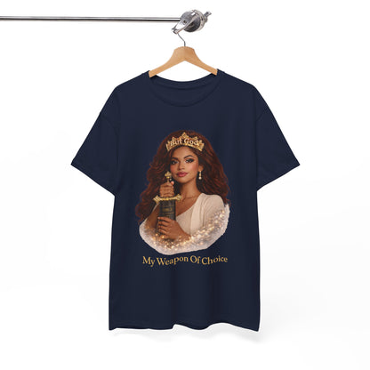 T‑Shirt — "My Weapon Of Choice" Queen with Trophy Graphic