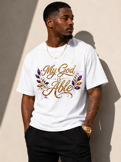 My God Is Able T-Shirt — Inspirational Christian Faith Tee