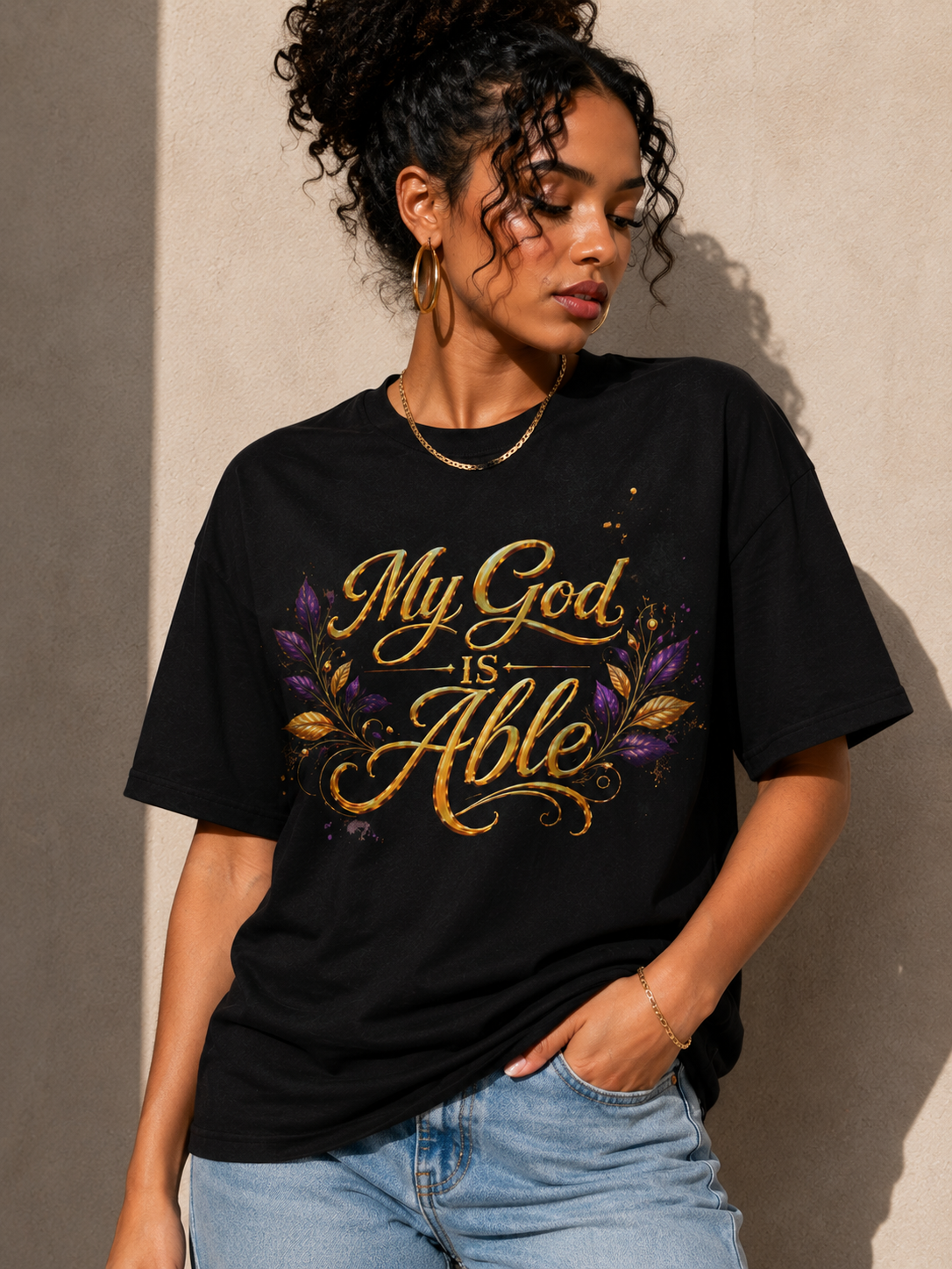 My God Is Able T-Shirt — Inspirational Christian Faith Tee