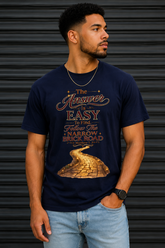 T-Shirt - "The Answer Is Easy" Yellow Brick Road Graphic Tee