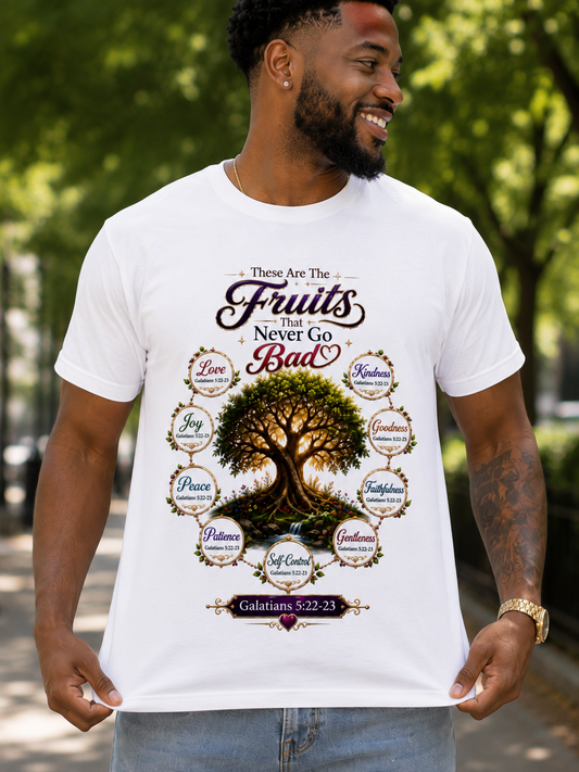 T-Shirt — Fruit of the Spirit Tree Design (Galatians 5:22-23)