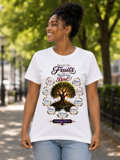 T-Shirt — Fruit of the Spirit Tree Design (Galatians 5:22-23)