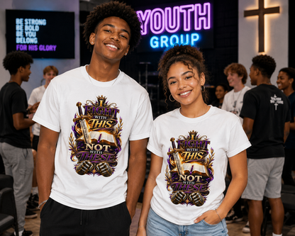 Christian Faith T-Shirt — "I Fight With This Not With These" Gospel Tee