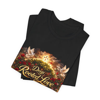 Deep Rooted Love T-Shirt – Christian Faith Scripture Tee (1 Corinthians 13)